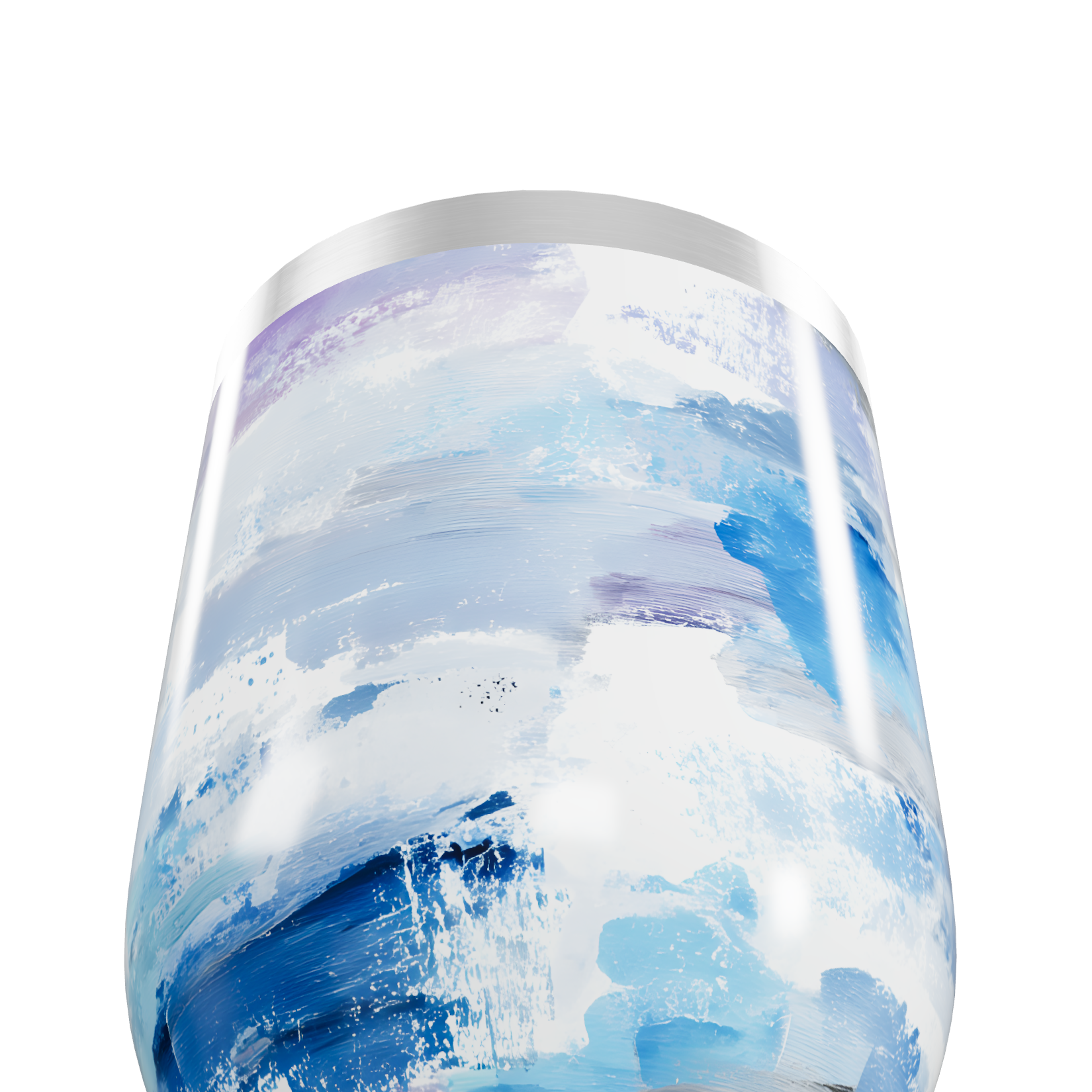 Copo Térmico Slim - Abstrato Azul e Branco