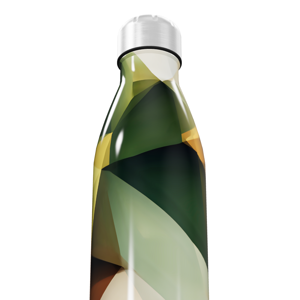 Garrafa Inox - Estampa Geométrica Colorida