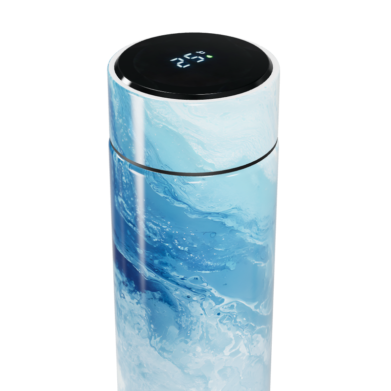 Garrafa Térmica Touch - Azul Mármore Digital