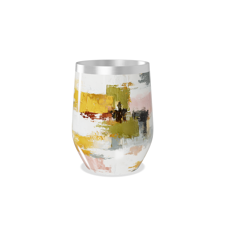 Copo Térmico Slim - Pintura Abstrata Colorida