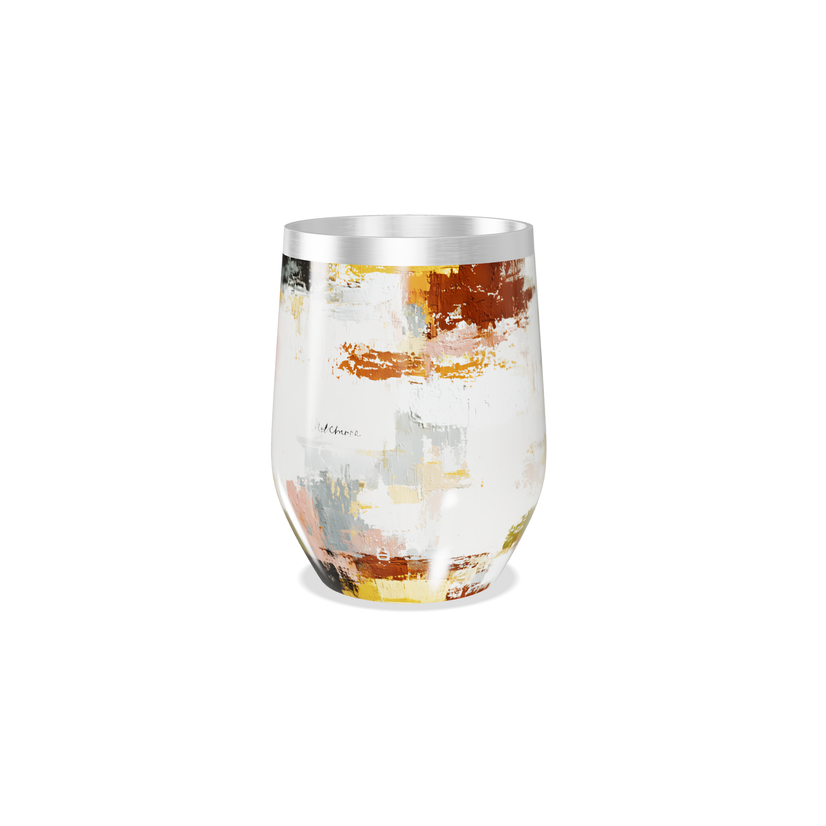 Copo Térmico Slim - Pintura Abstrata Colorida