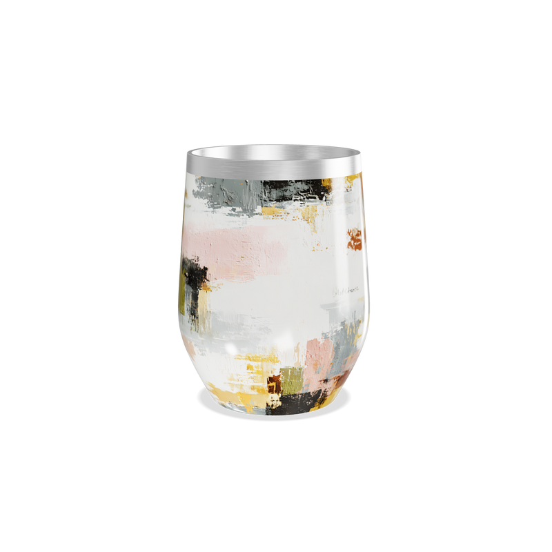 Copo Térmico Slim - Pintura Abstrata Colorida