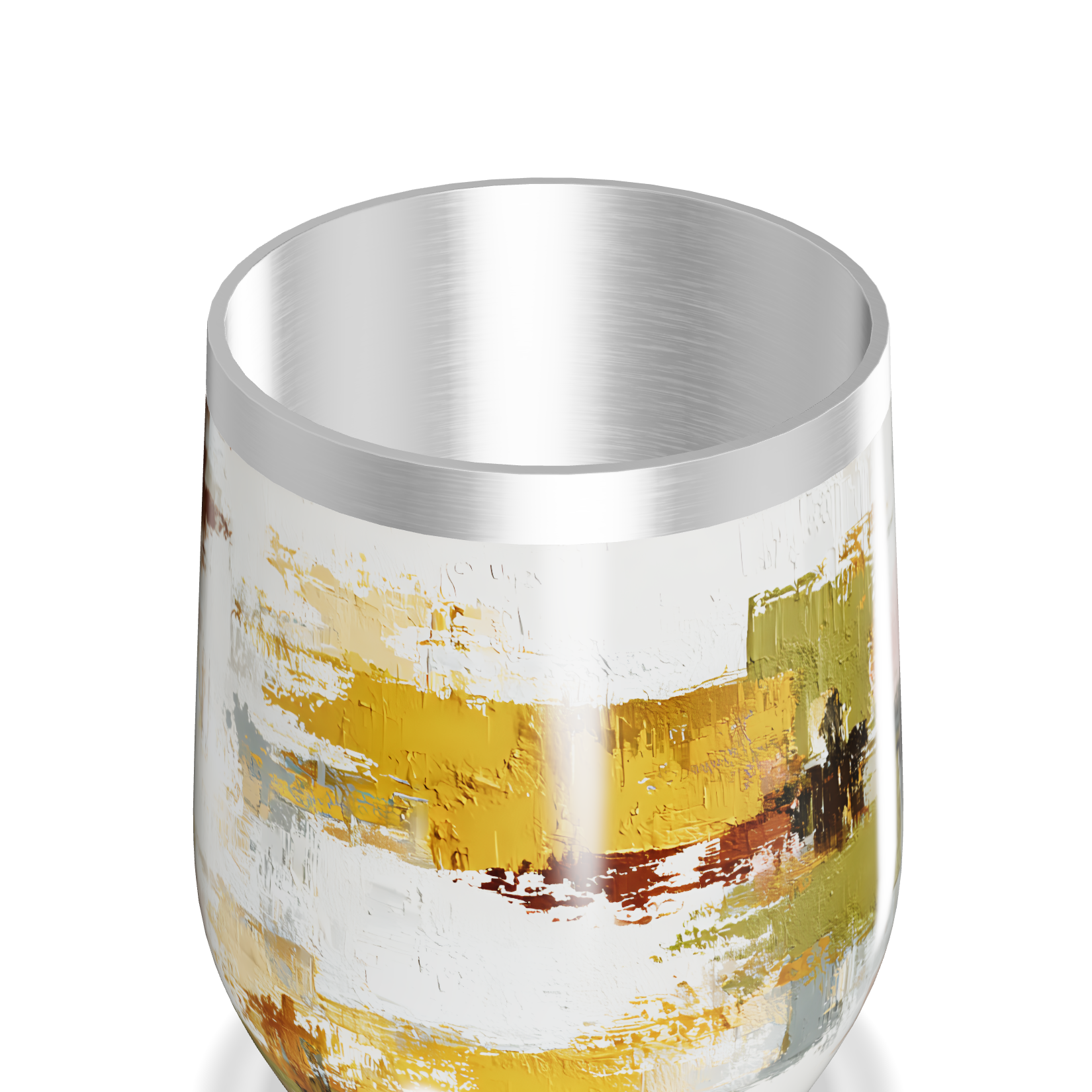 Copo Térmico Slim - Pintura Abstrata Colorida