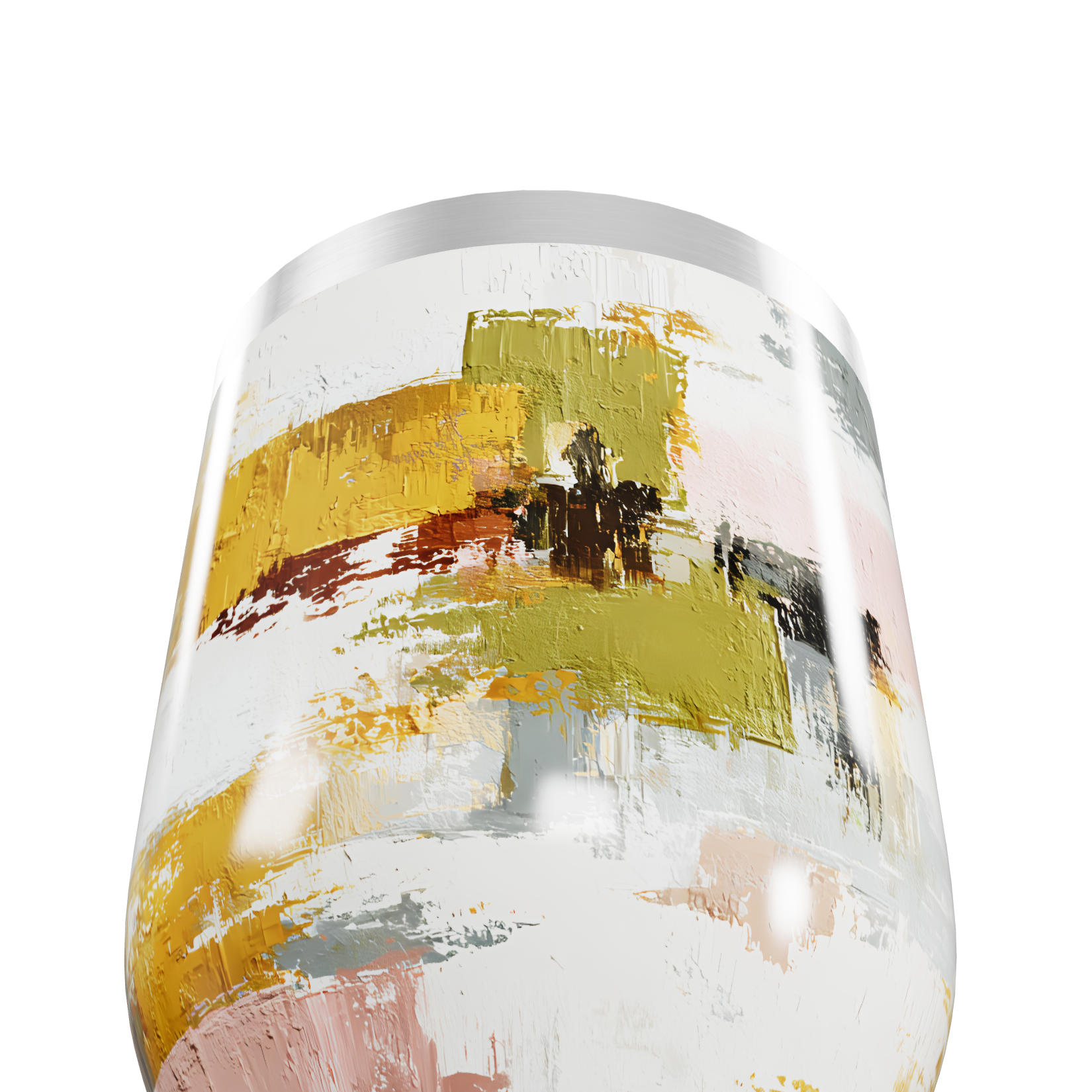 Copo Térmico Slim - Pintura Abstrata Colorida