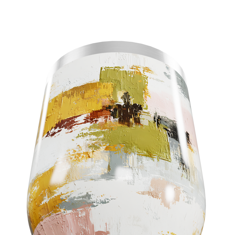 Copo Térmico Slim - Pintura Abstrata Colorida