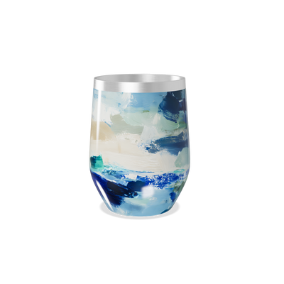 Copo Térmico Slim - Estampa Azul Artística