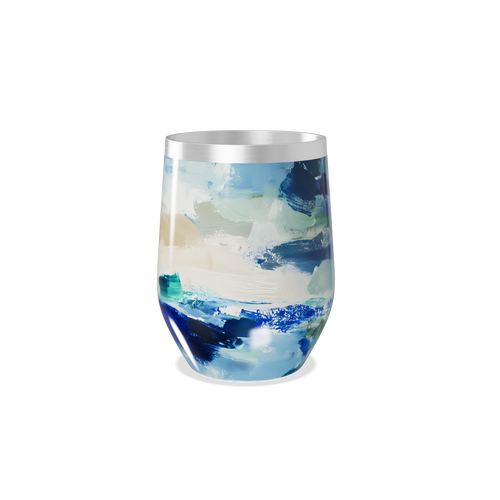 Copo Térmico Slim - Estampa Azul Artística