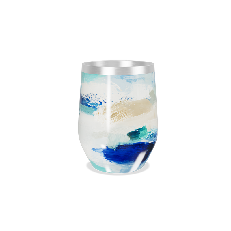 Copo Térmico Slim - Estampa Azul Artística