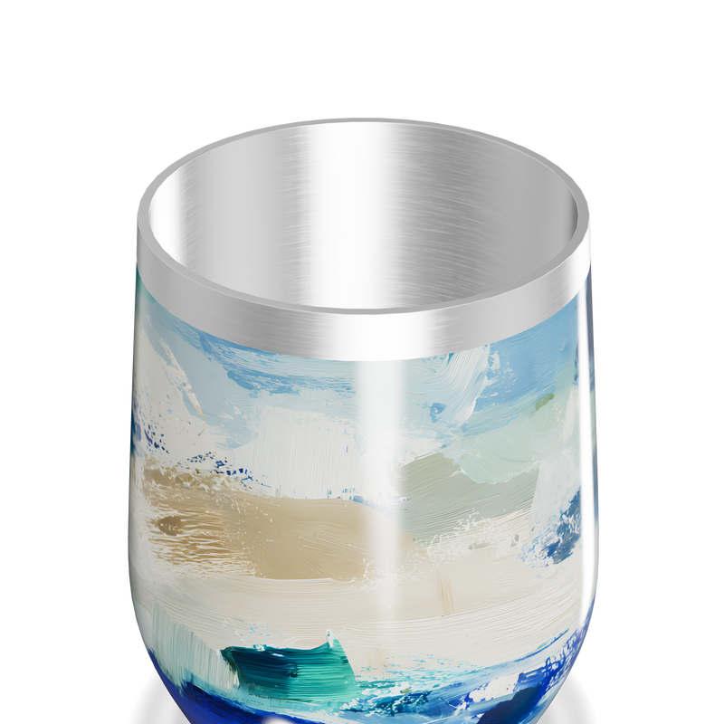 Copo Térmico Slim - Estampa Azul Artística