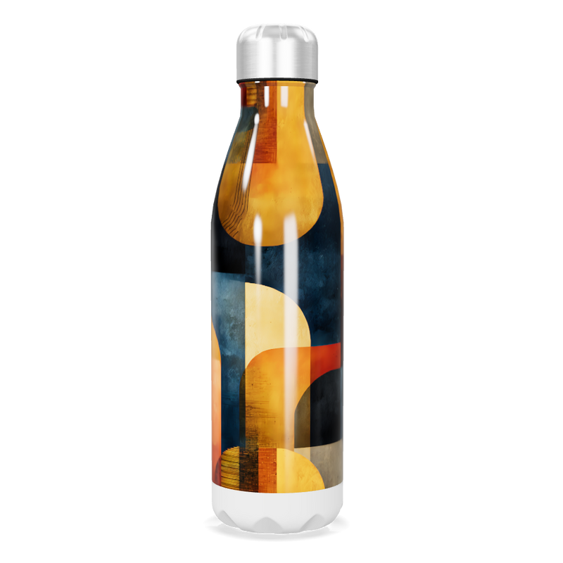 Garrafa Inox - Estampa Abstrata Multicolorida