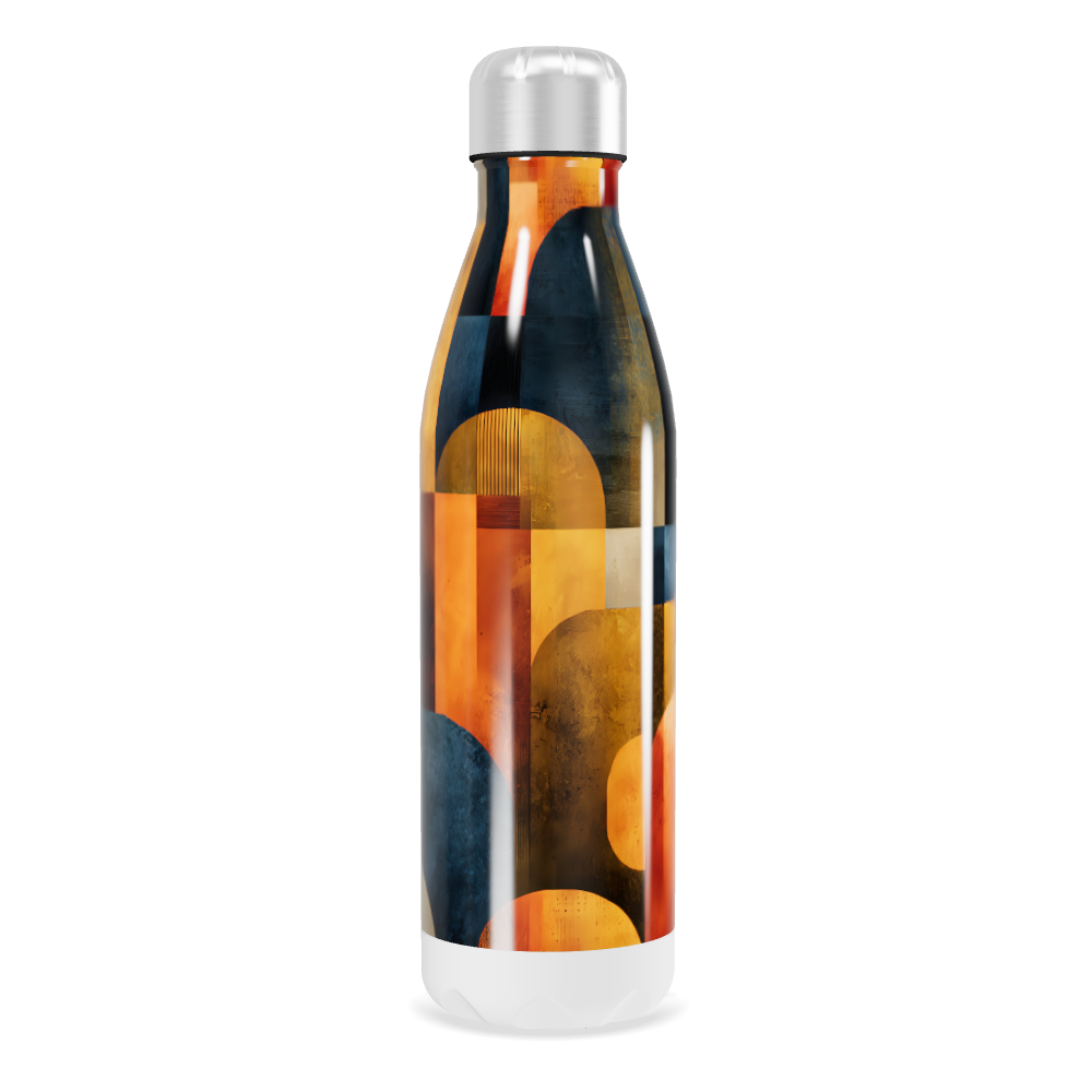 Garrafa Inox - Estampa Abstrata Multicolorida