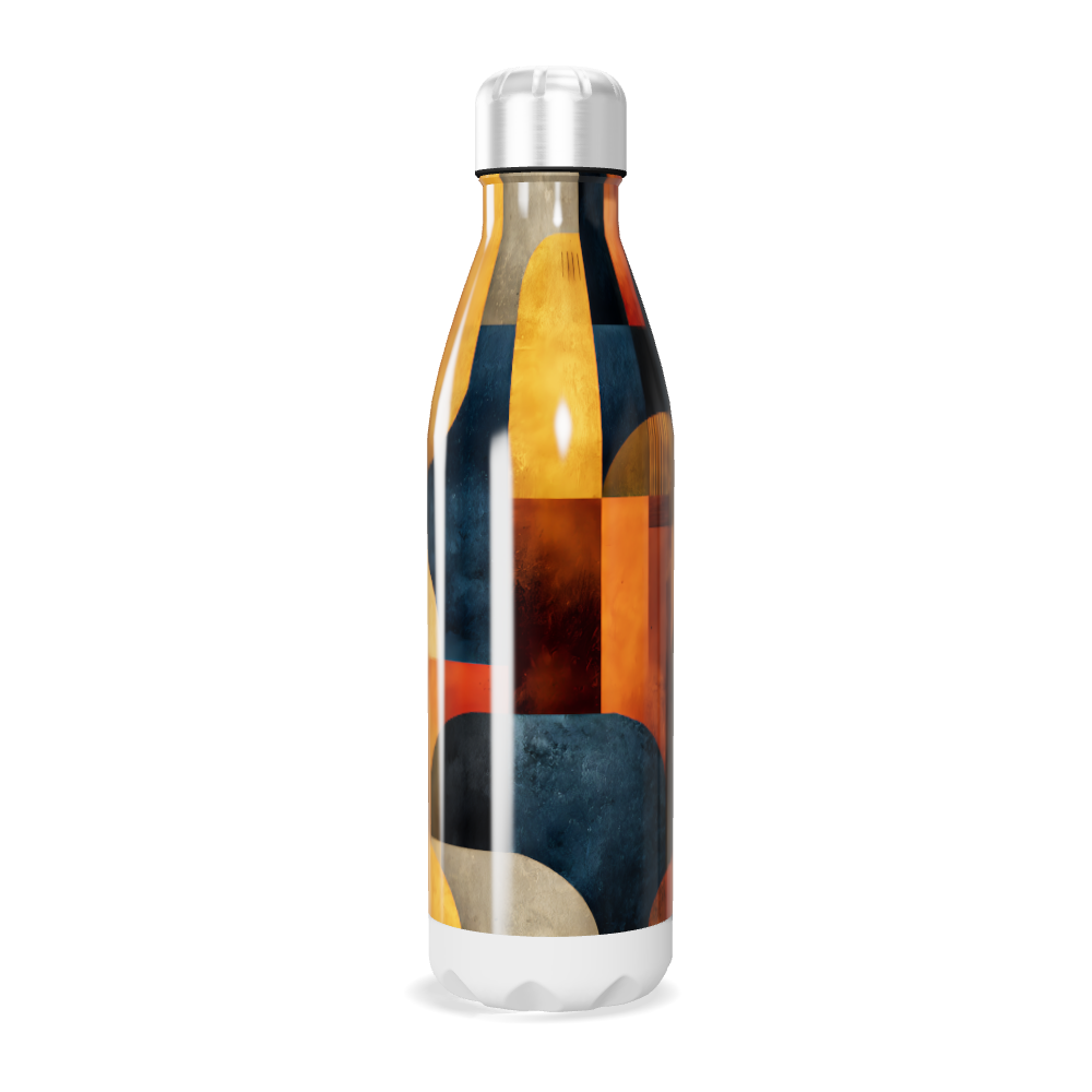 Garrafa Inox - Estampa Abstrata Multicolorida