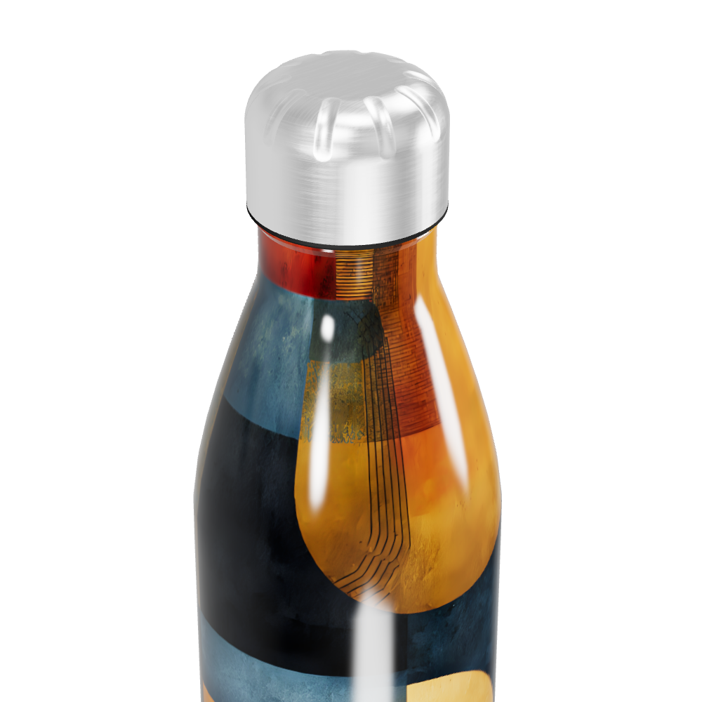 Garrafa Inox - Estampa Abstrata Multicolorida