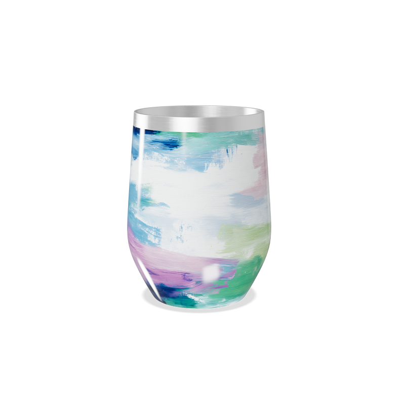 Copo Térmico Slim - Pintura Abstrata Colorida