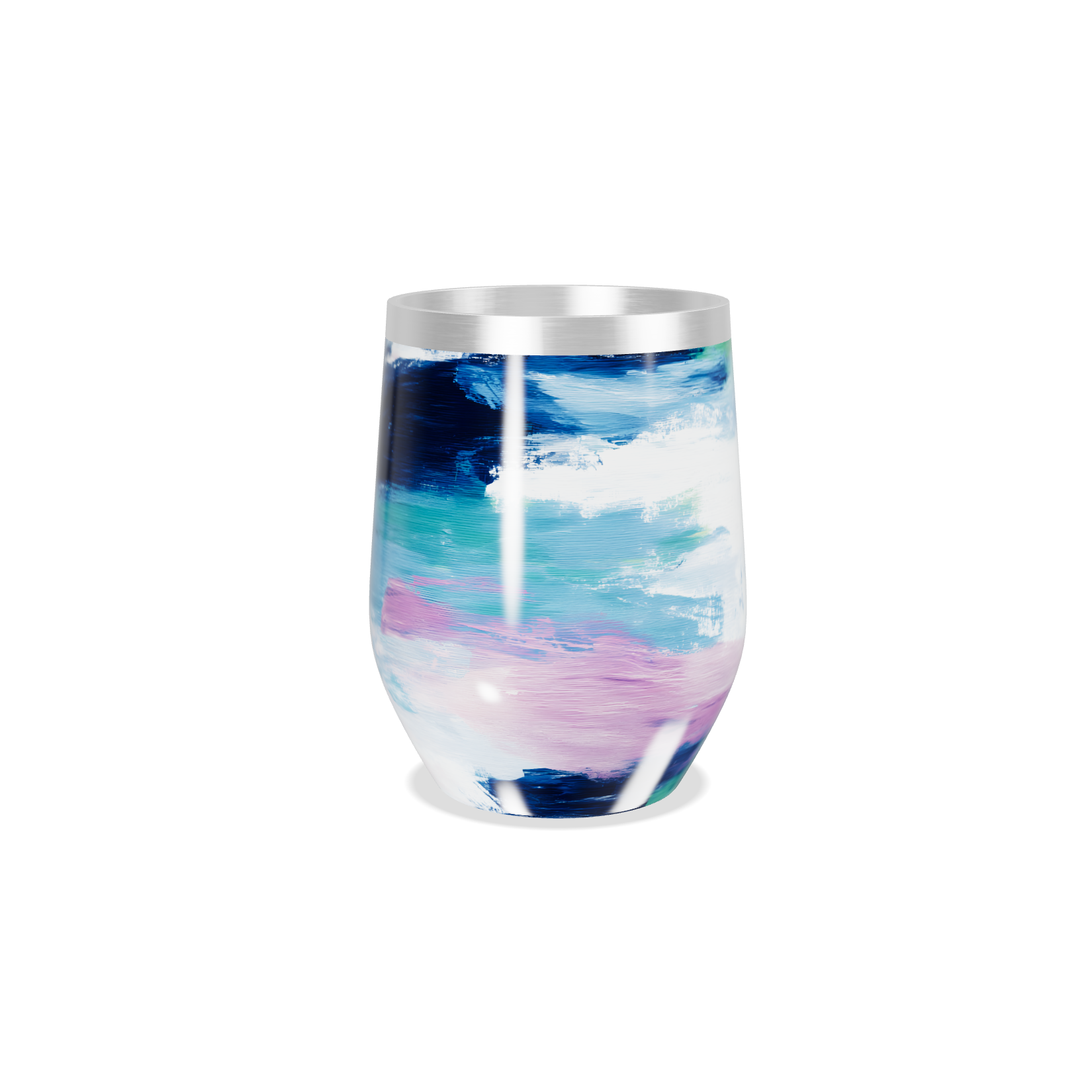 Copo Térmico Slim - Pintura Abstrata Colorida