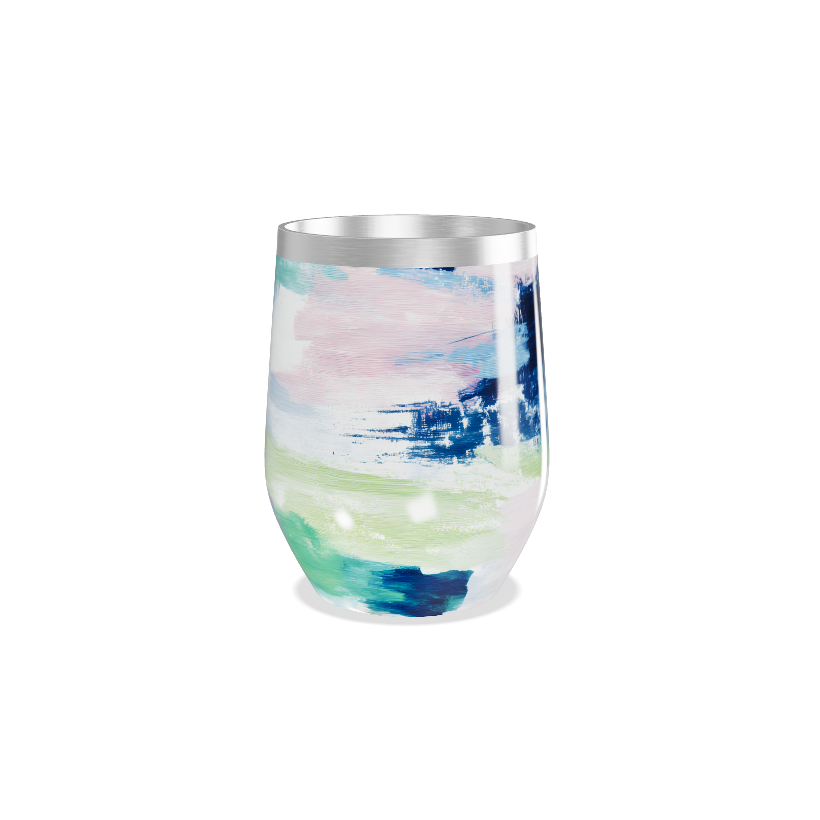 Copo Térmico Slim - Pintura Abstrata Colorida