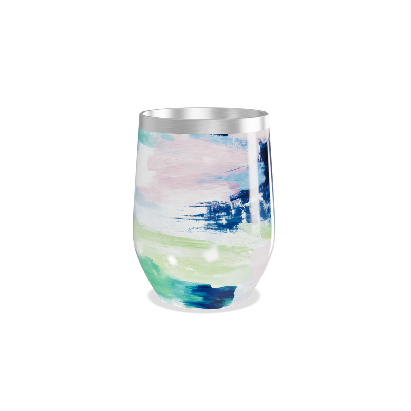 Copo Térmico Slim - Pintura Abstrata Colorida