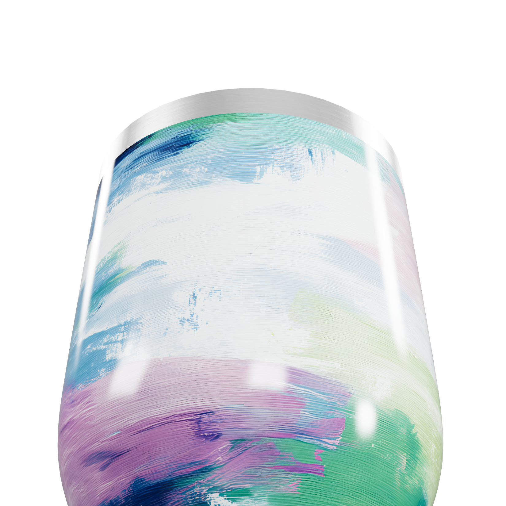 Copo Térmico Slim - Pintura Abstrata Colorida