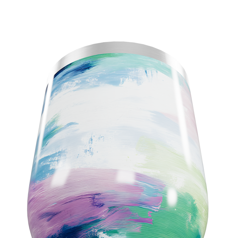 Copo Térmico Slim - Pintura Abstrata Colorida