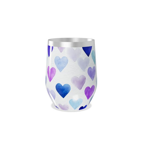 Copo Térmico Slim - Corações Coloridos