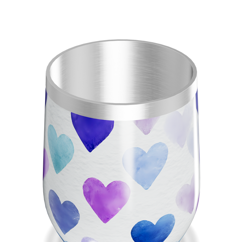 Copo Térmico Slim - Corações Coloridos