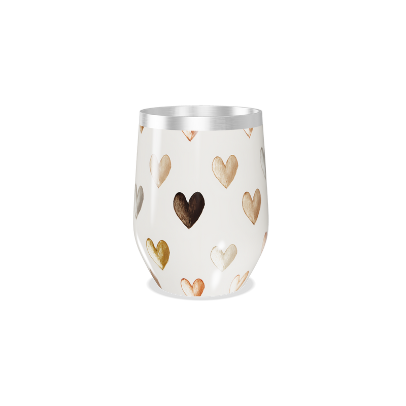 Copo Térmico Slim - Corações Metalizados