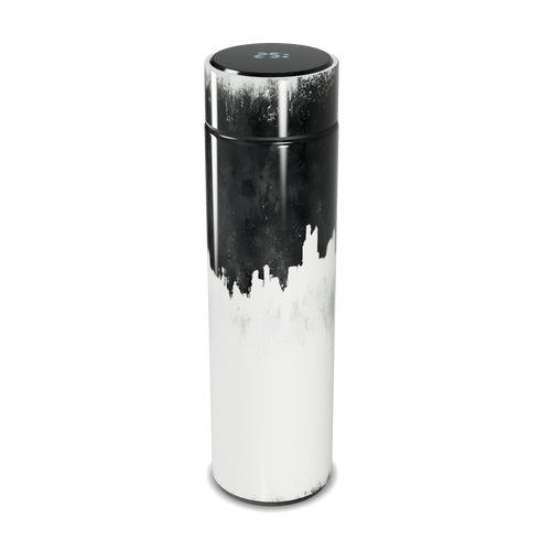 Garrafa Térmica Touch - Preto e Branco Digital