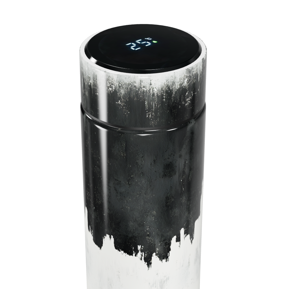 Garrafa Térmica Touch - Preto e Branco Digital