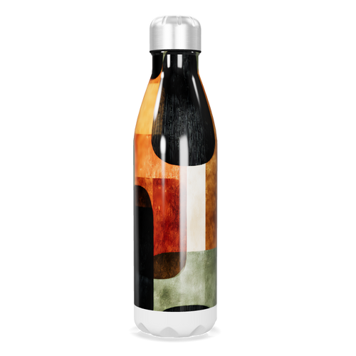 Garrafa Inox - Estampa Geométrica Colorida