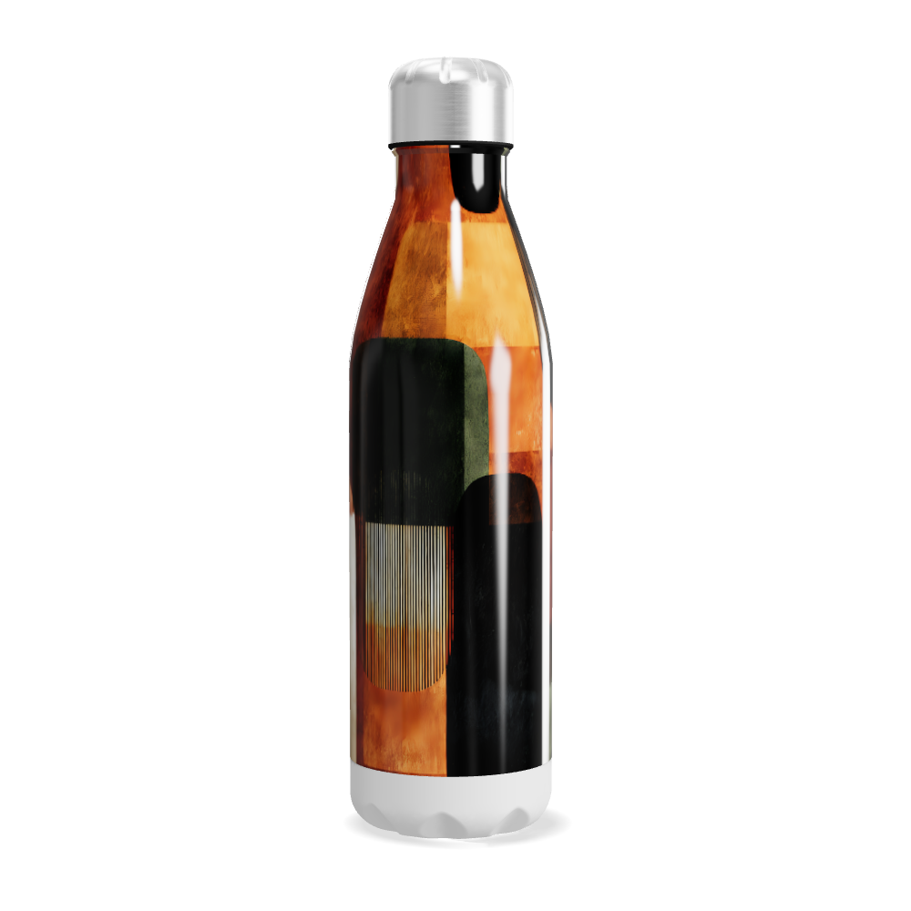 Garrafa Inox - Estampa Geométrica Colorida