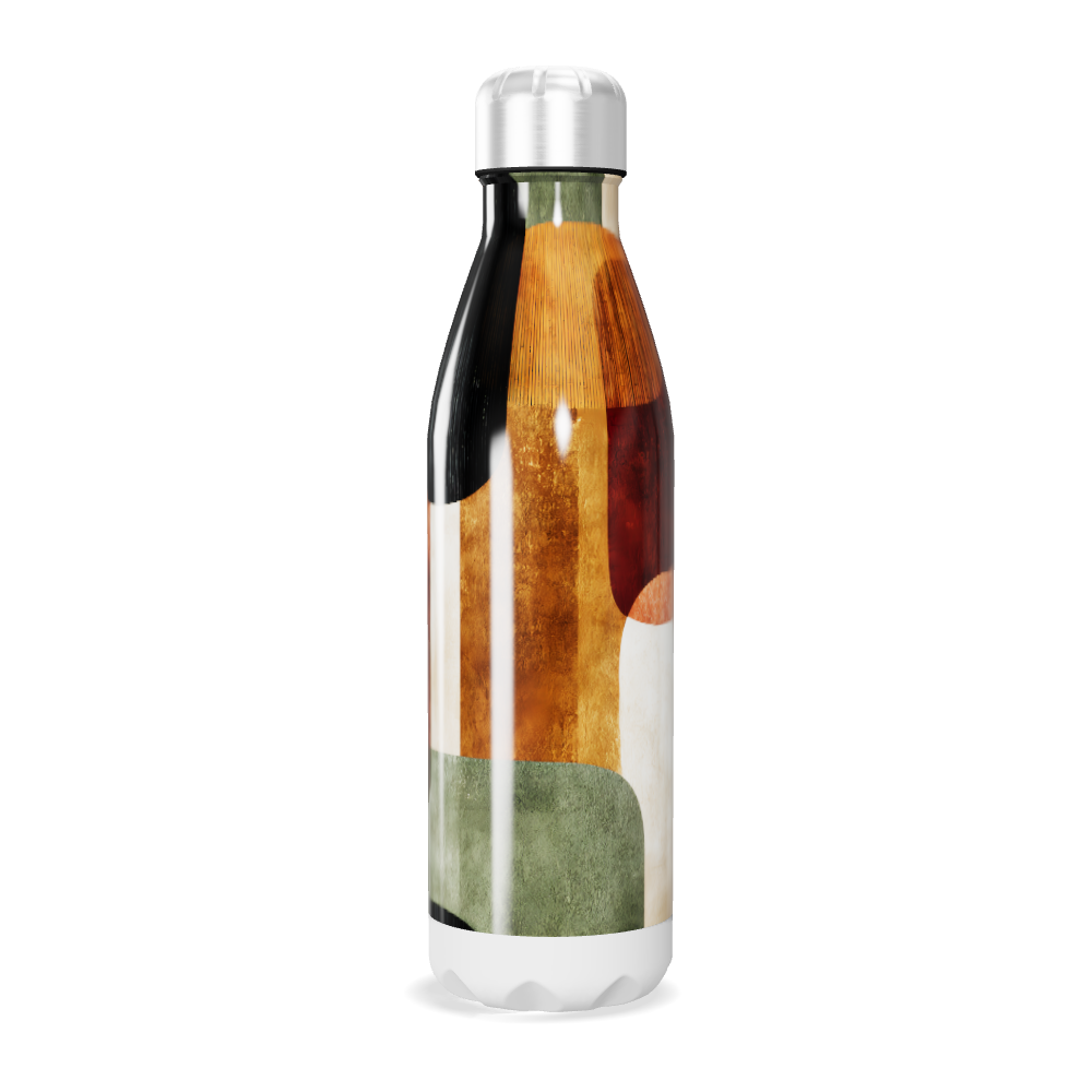 Garrafa Inox - Estampa Geométrica Colorida