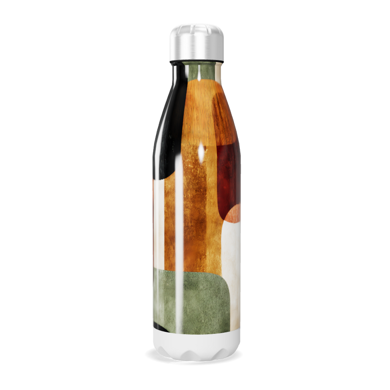Garrafa Inox - Estampa Geométrica Colorida