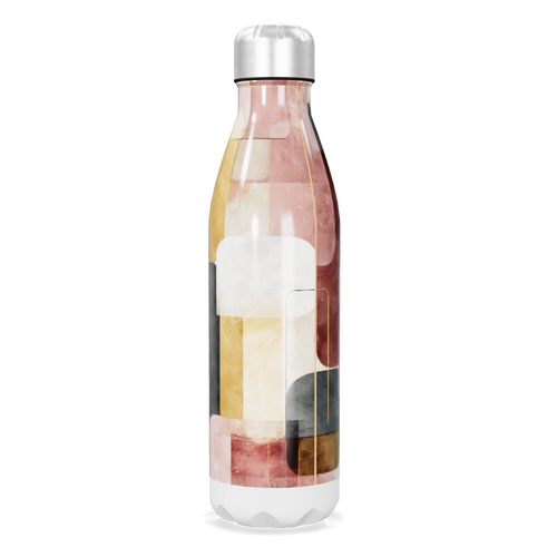 Garrafa Inox - Estampa Geométrica Colorida
