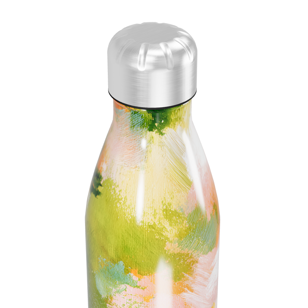 Garrafa Inox - Estampa Abstrata Colorida