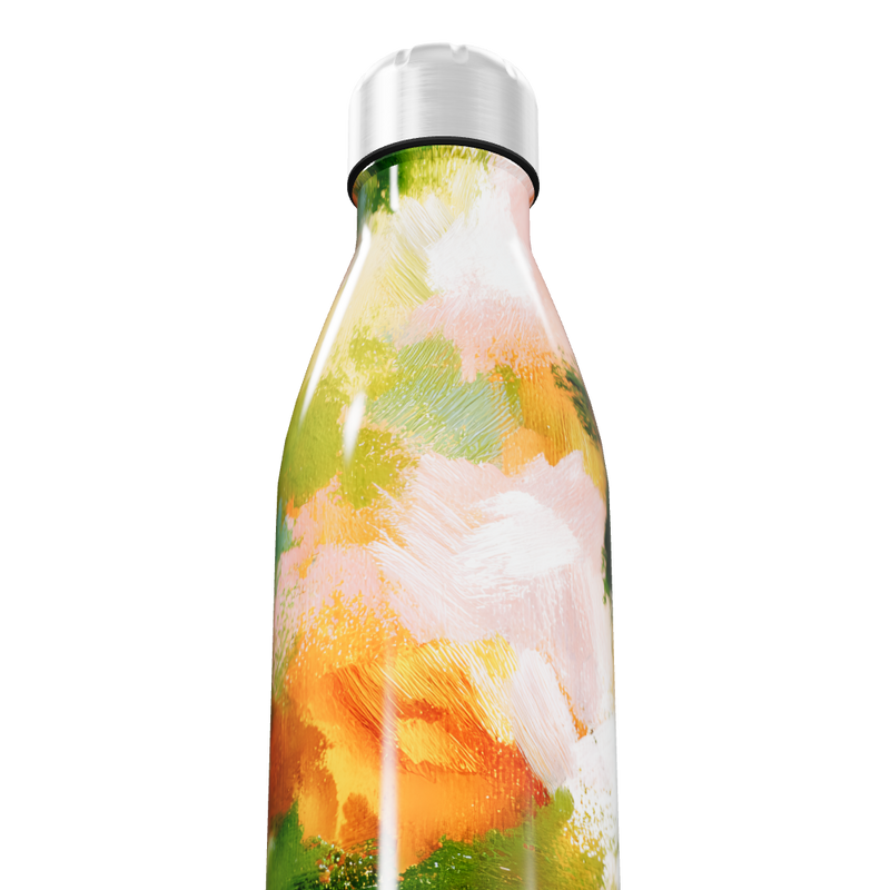 Garrafa Inox - Estampa Abstrata Colorida