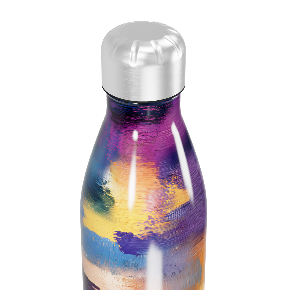 Garrafa Inox - Estampa Colorida Abstrata