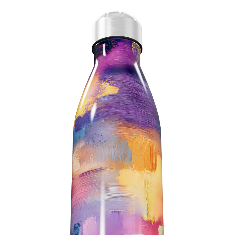 Garrafa Inox - Estampa Colorida Abstrata
