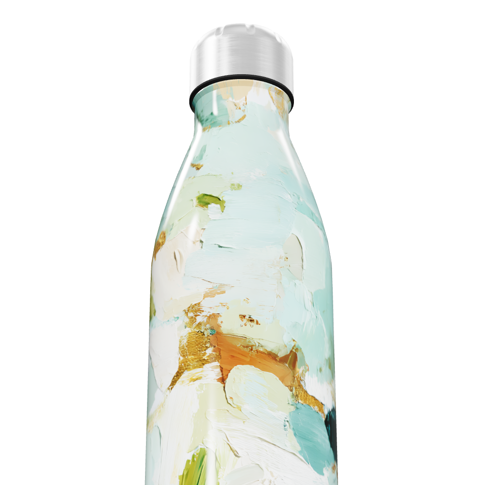 Garrafa Inox - Estampa Abstrata Colorida