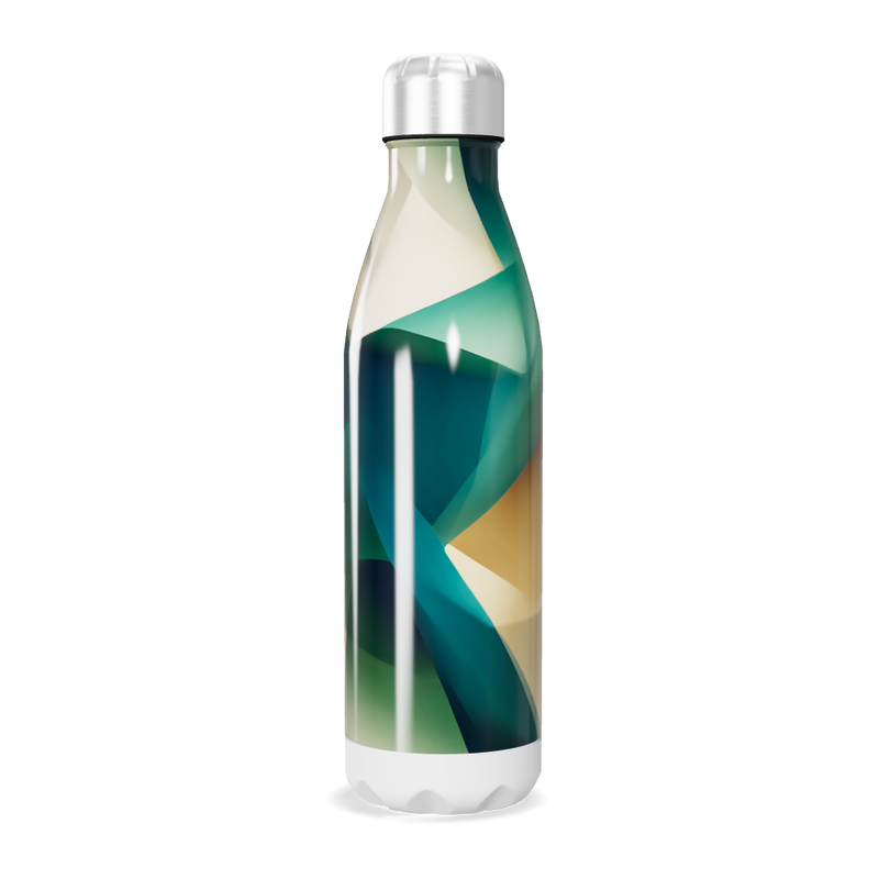Garrafa Inox - Estampa Geométrica Colorida