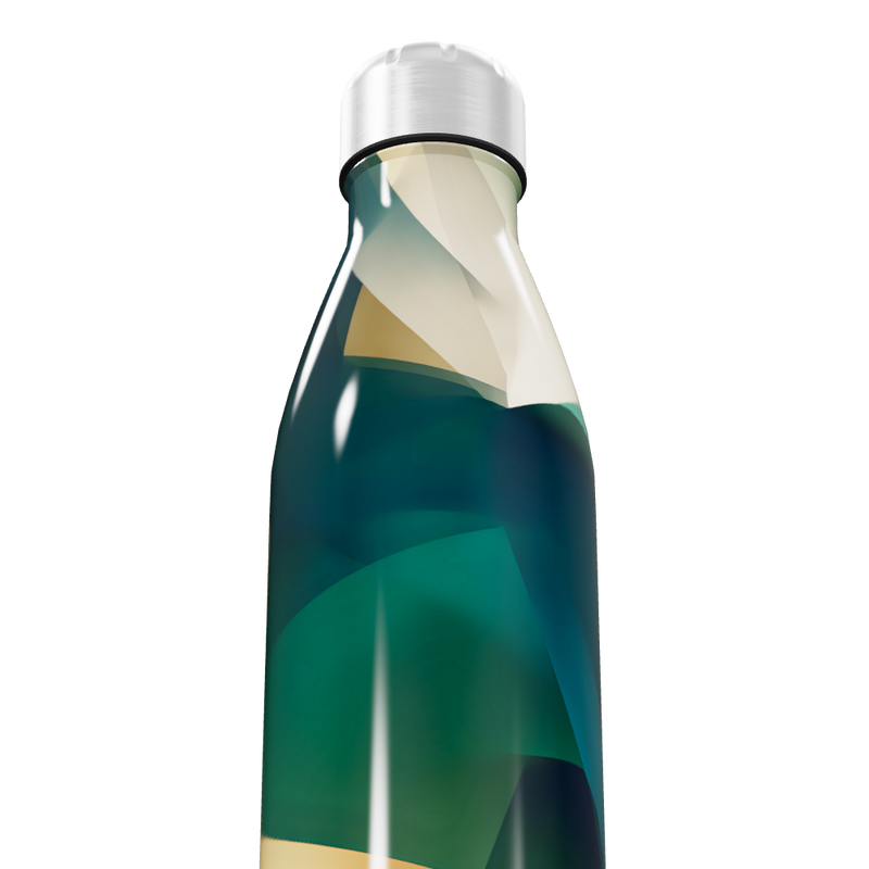 Garrafa Inox - Estampa Geométrica Colorida