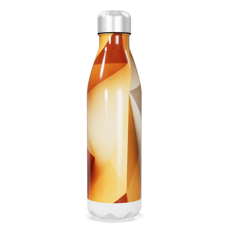 Garrafa Inox - Estampa Geométrica Laranja