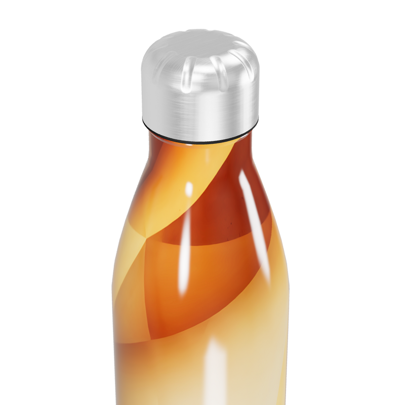 Garrafa Inox - Estampa Geométrica Laranja
