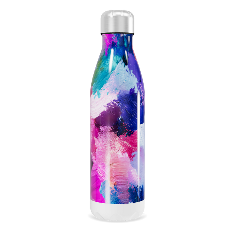 Garrafa Inox - Estampa Colorida Abstrata