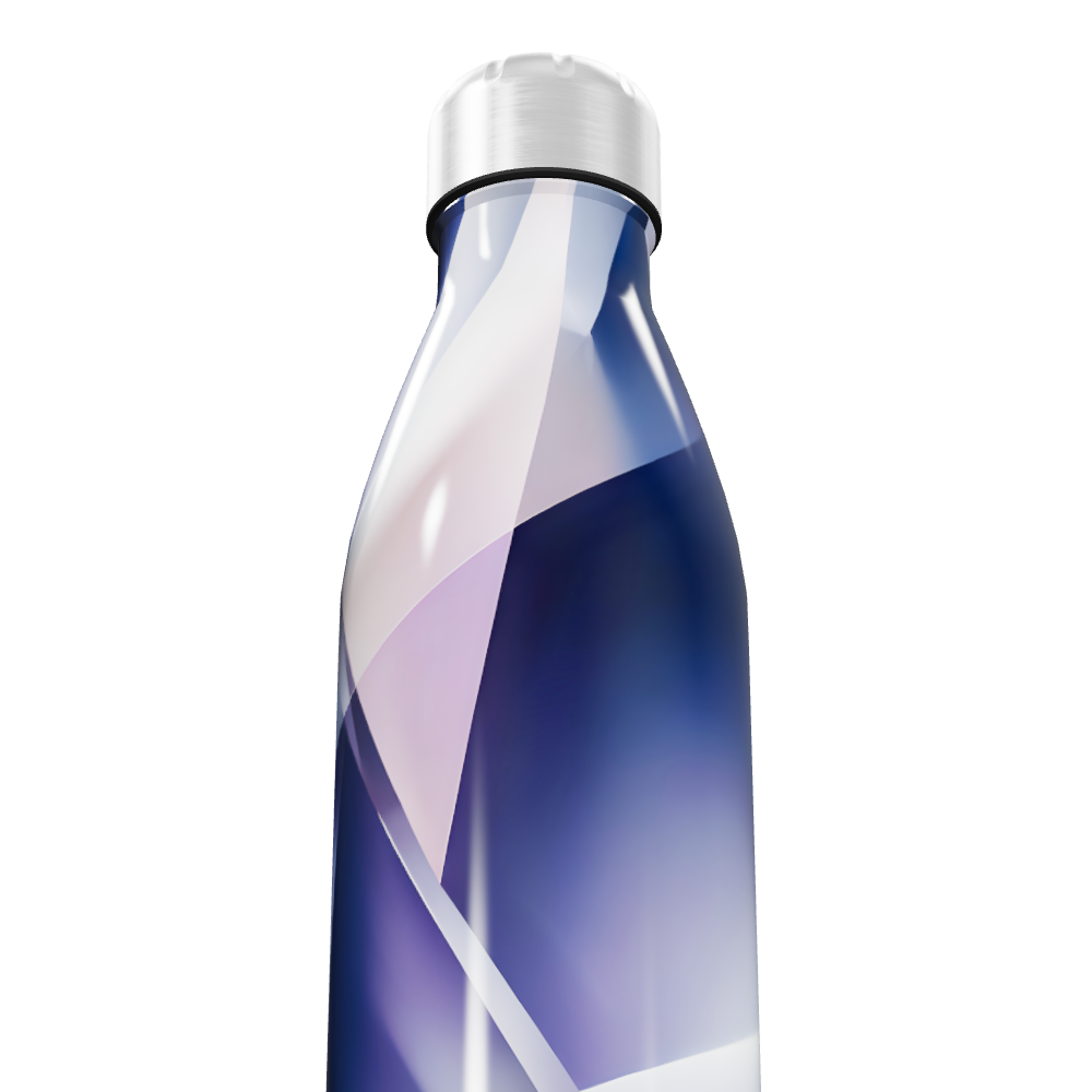 Garrafa Inox - Azul com Design Moderno