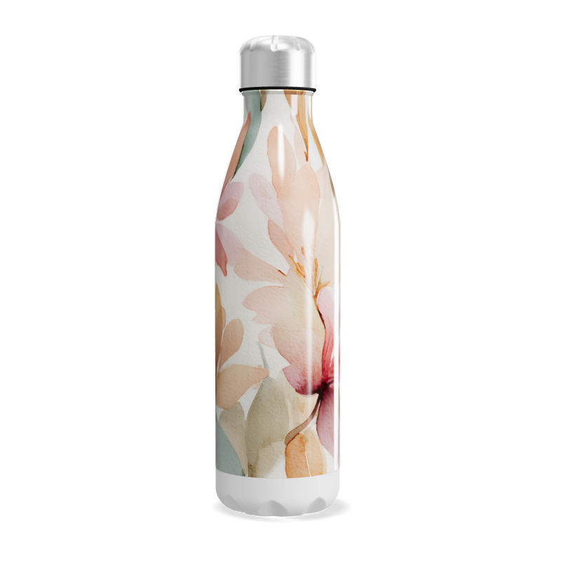 Garrafa Inox - Floral Branca 500ml