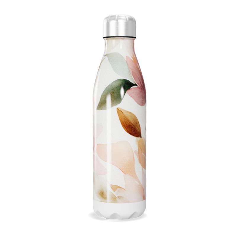Garrafa Inox - Floral Branca 500ml