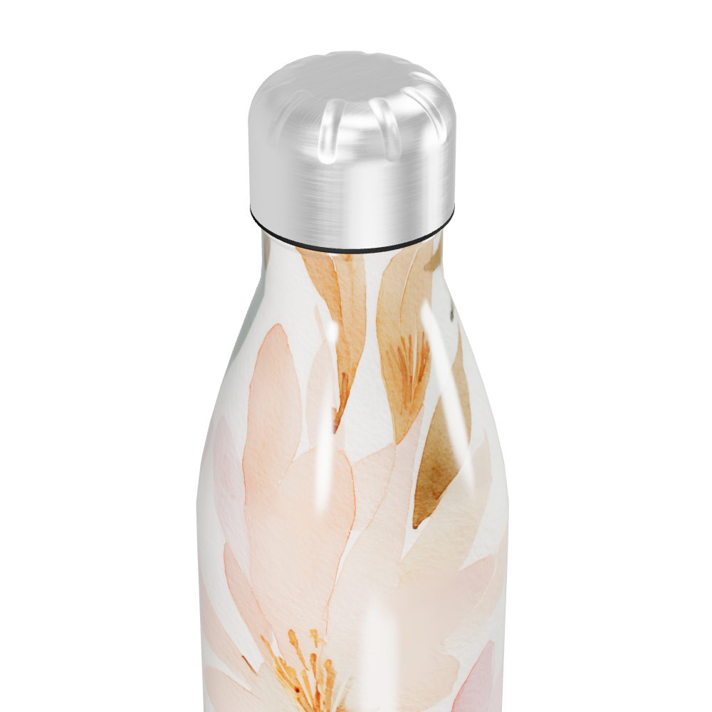 Garrafa Inox - Floral Branca 500ml