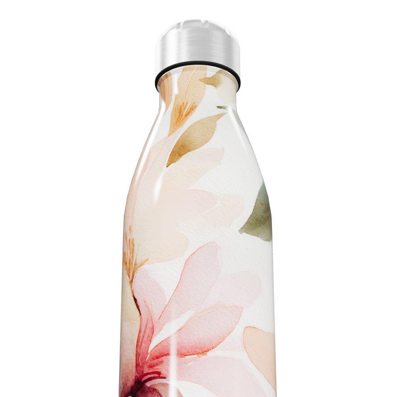 Garrafa Inox - Floral Branca 500ml