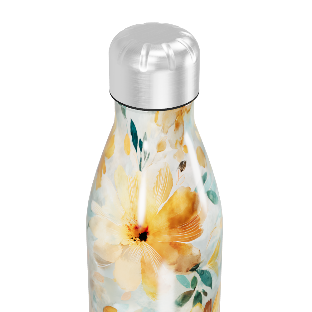 Garrafa Inox Flores - Estampa Floral Colorida
