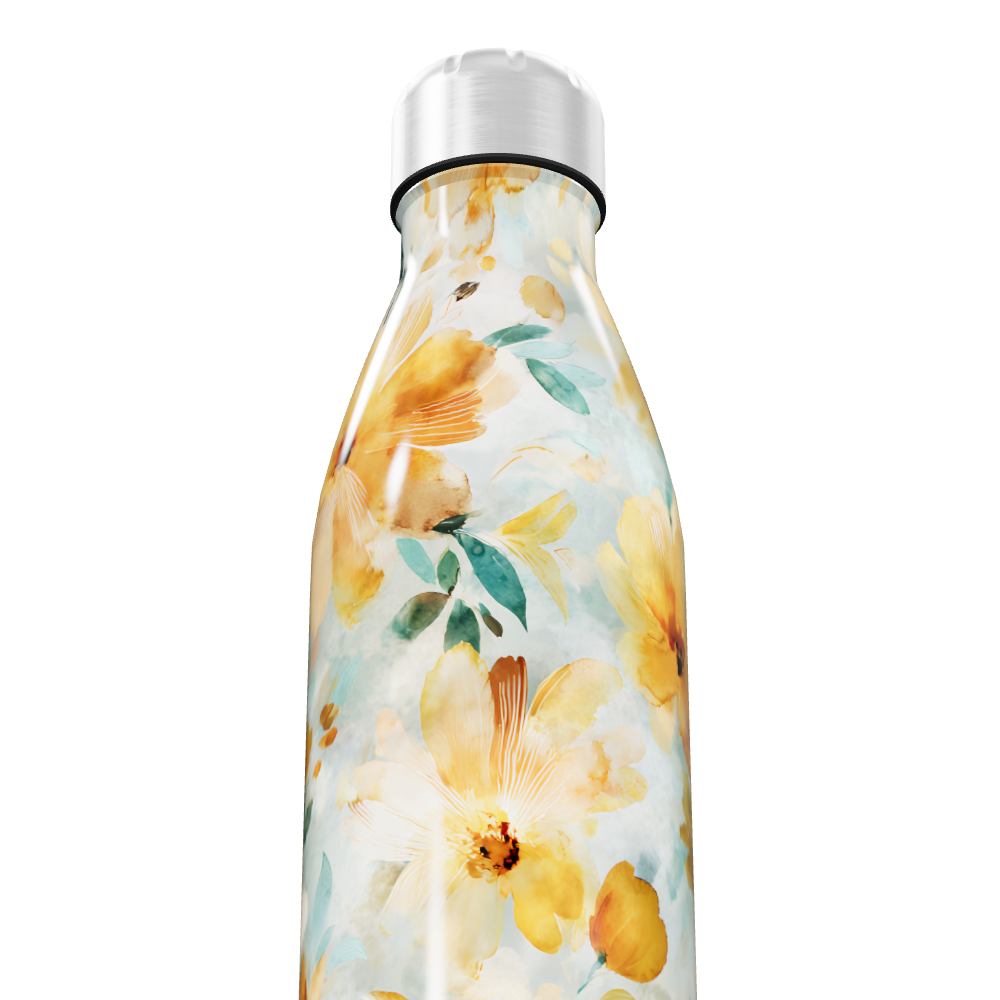 Garrafa Inox Flores - Estampa Floral Colorida